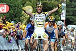 Mark Cavendish wins the second stage of the Tour de France 2009